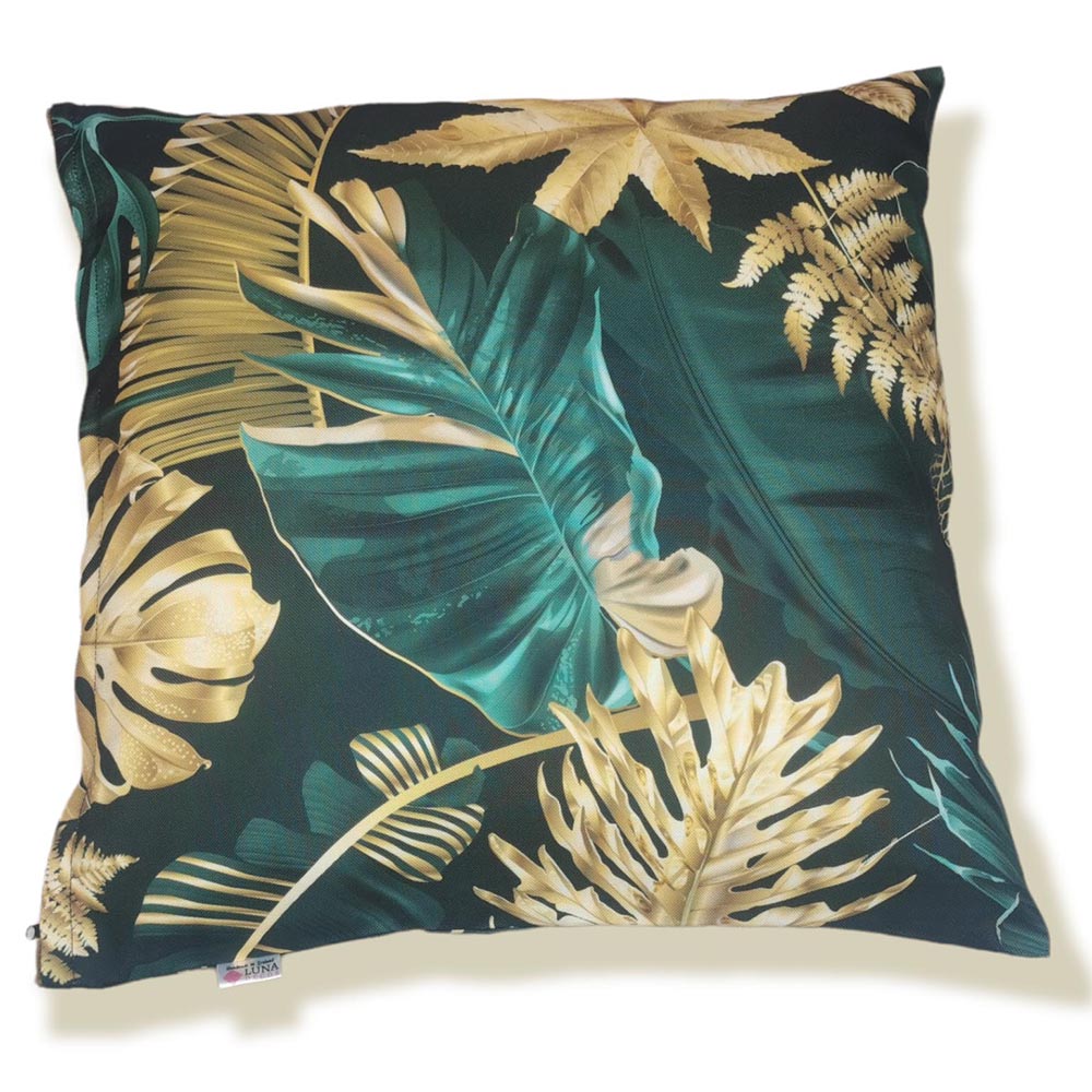 Outdoor Cushion Cover 50x50cm Monstera Green